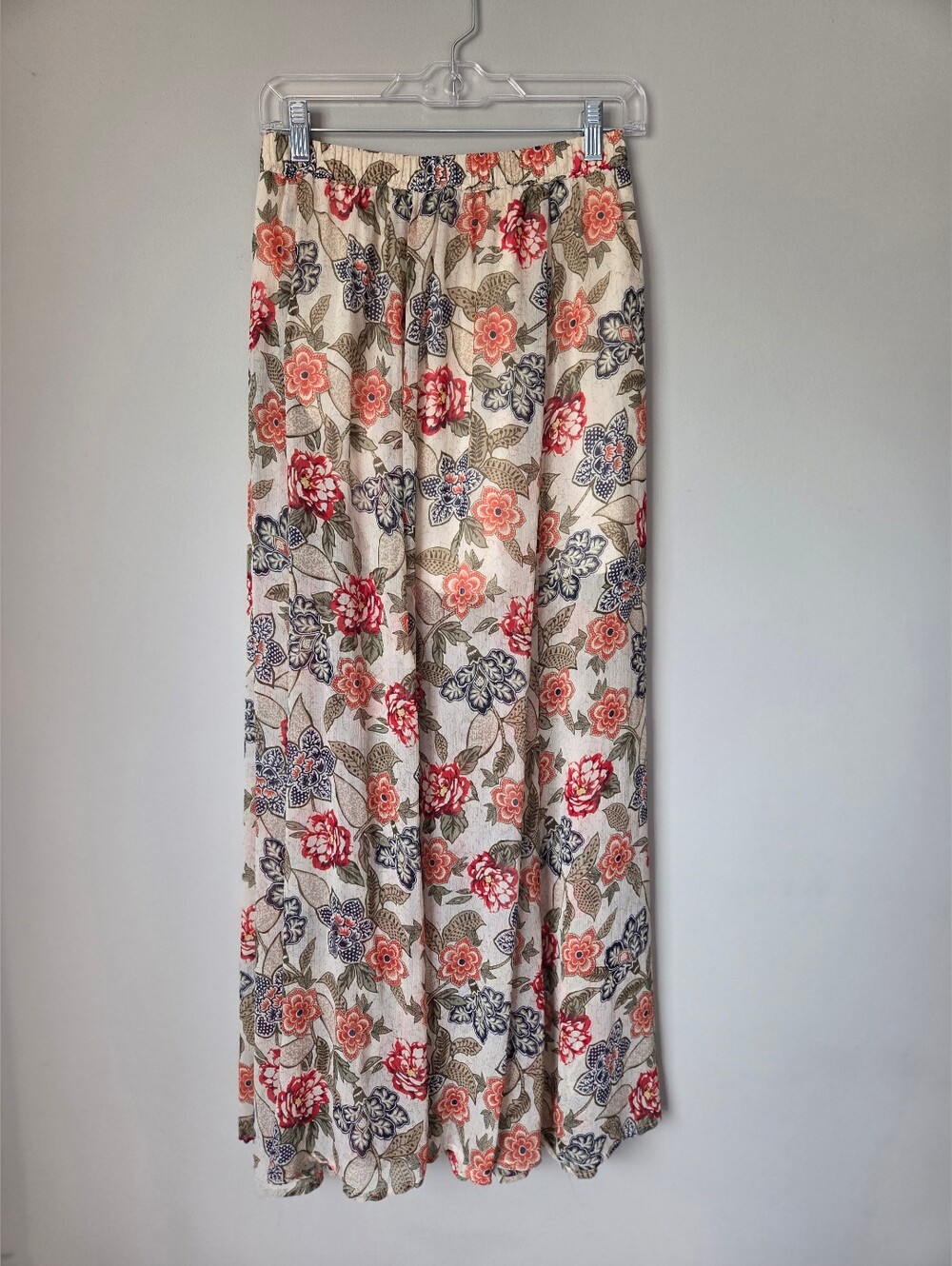Abercrombie & Fitch Cream Floral Maxi Skirt